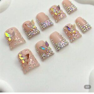 Butterfly Rhinestone Nail Set